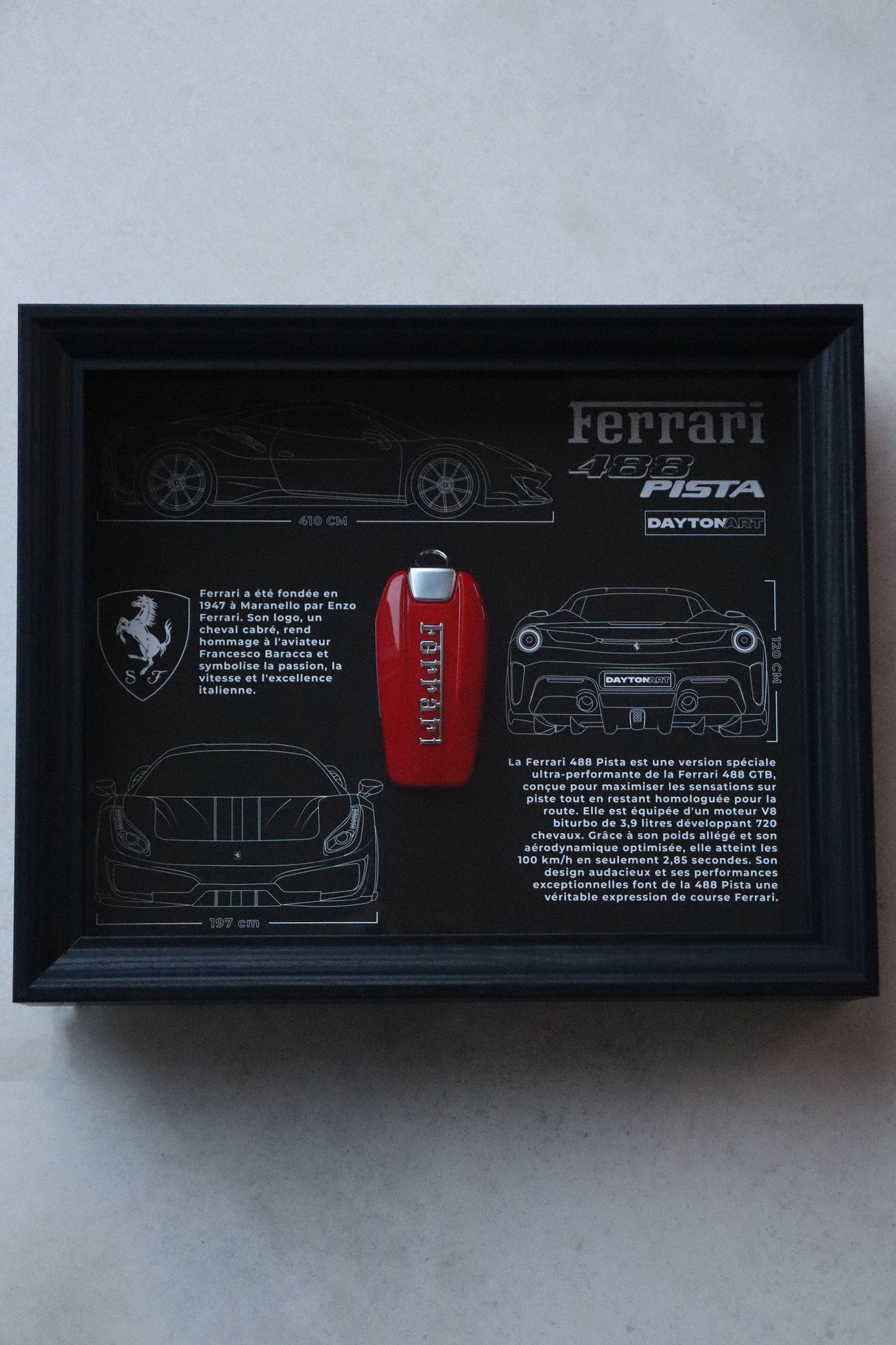 Cadre Ferrari 488 Pista Fiche Technique Daytonart.fr