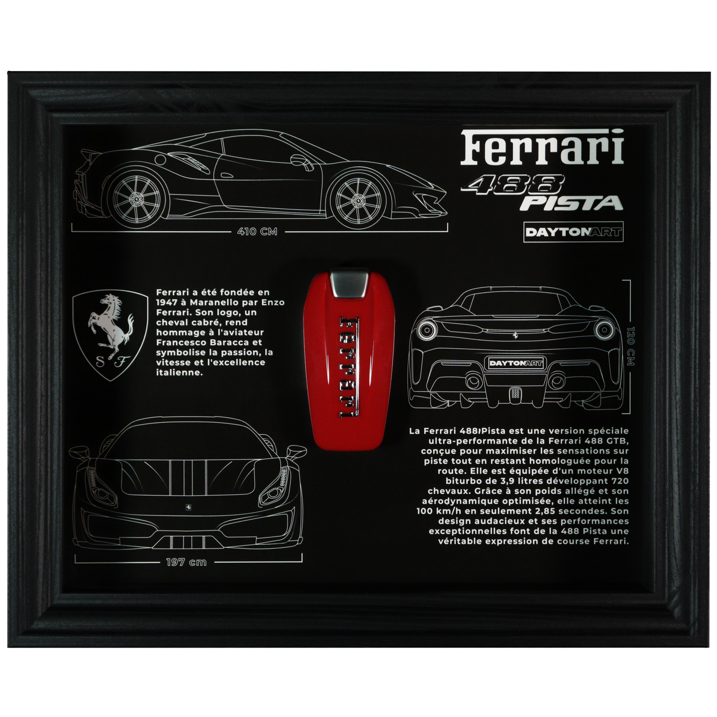 Cadre Ferrari 488 Pista Fiche Technique