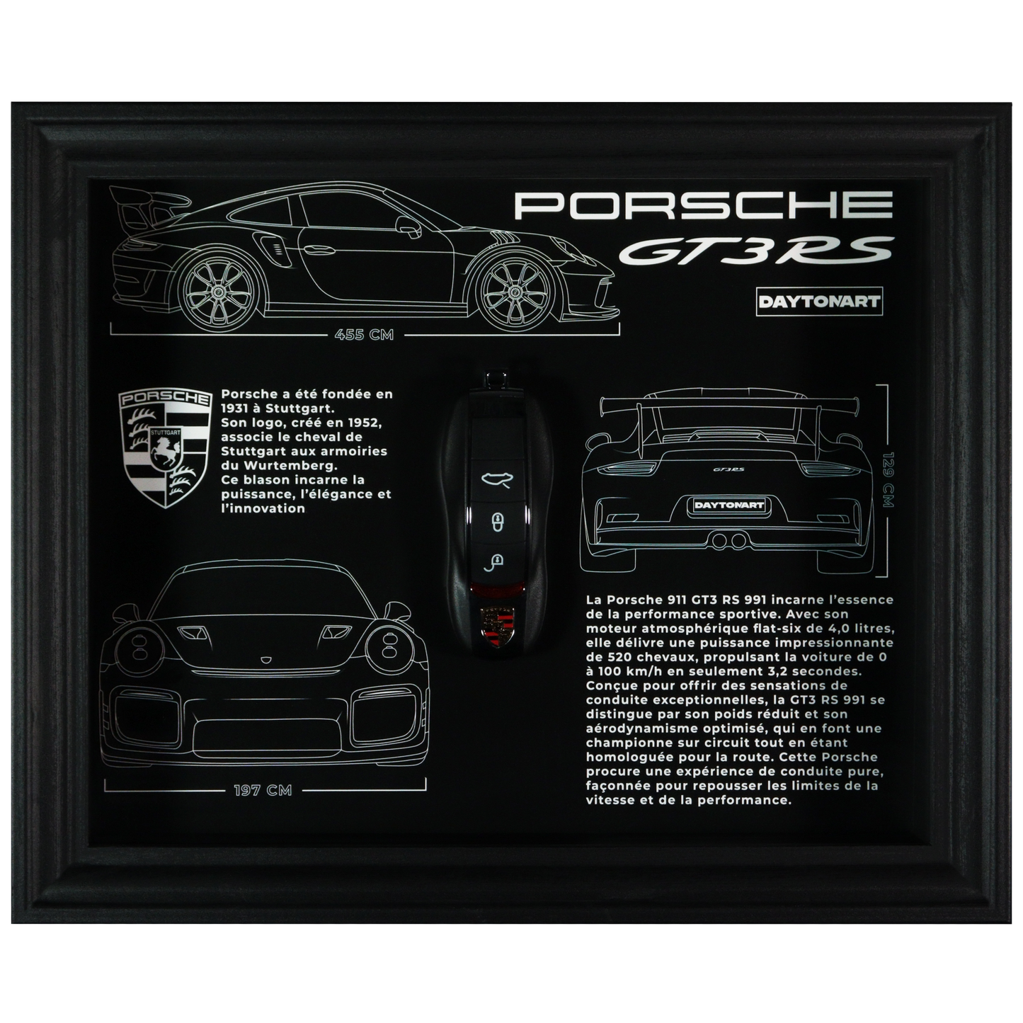 Cadre Porsche GT3 RS 991 Fiche Technique Daytonart.fr