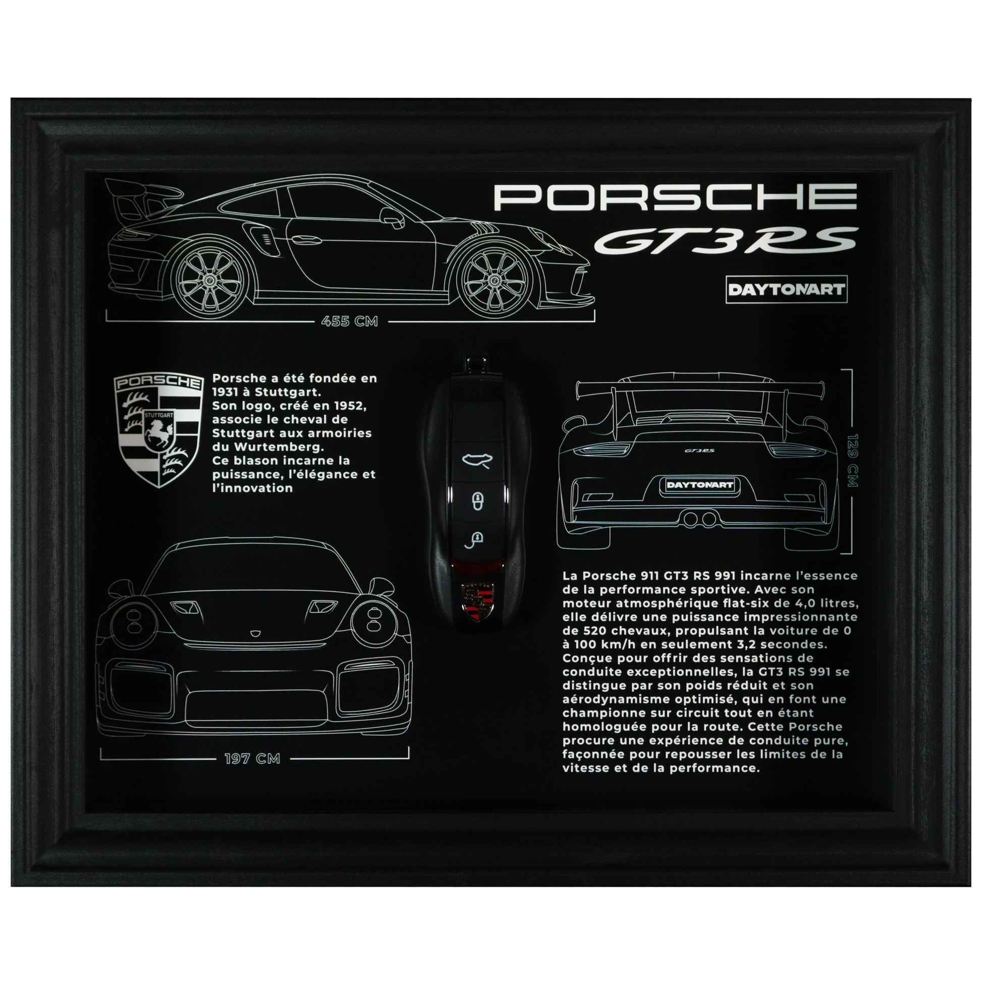 Cadre Porsche GT3 RS 991 Fiche Technique Daytonart.fr
