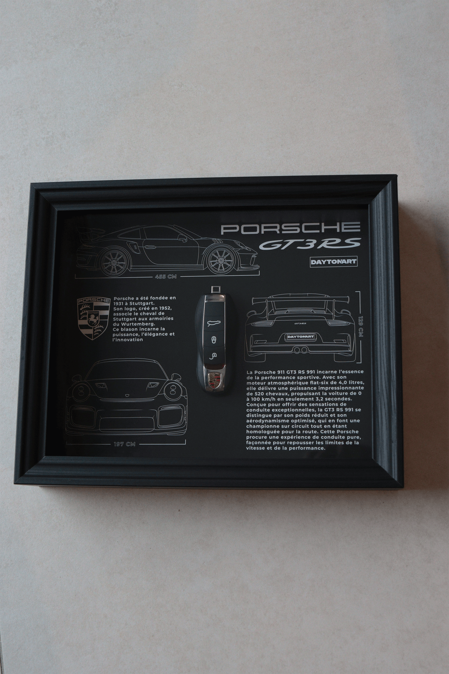 Cadre Porsche GT3 RS 991 Fiche Technique Daytonart.fr