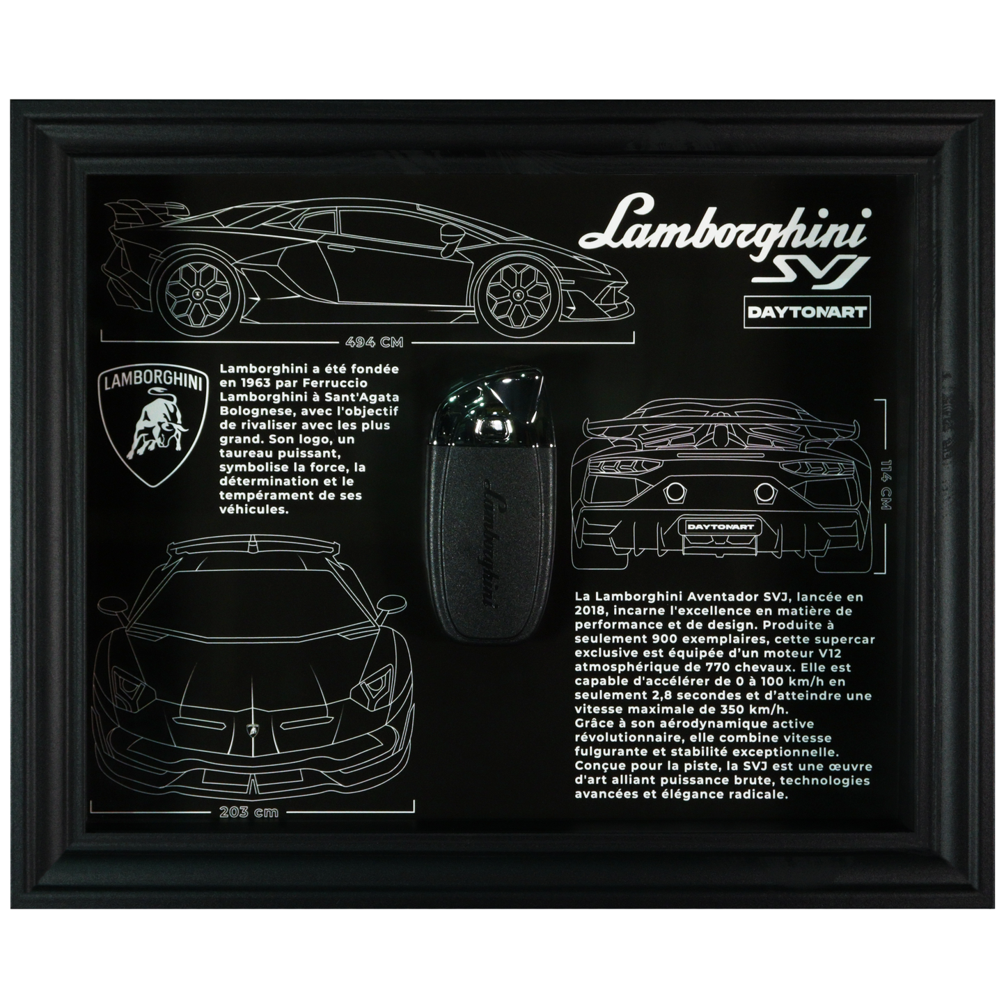 Cadre Lamborghini SVJ Fiche Technique