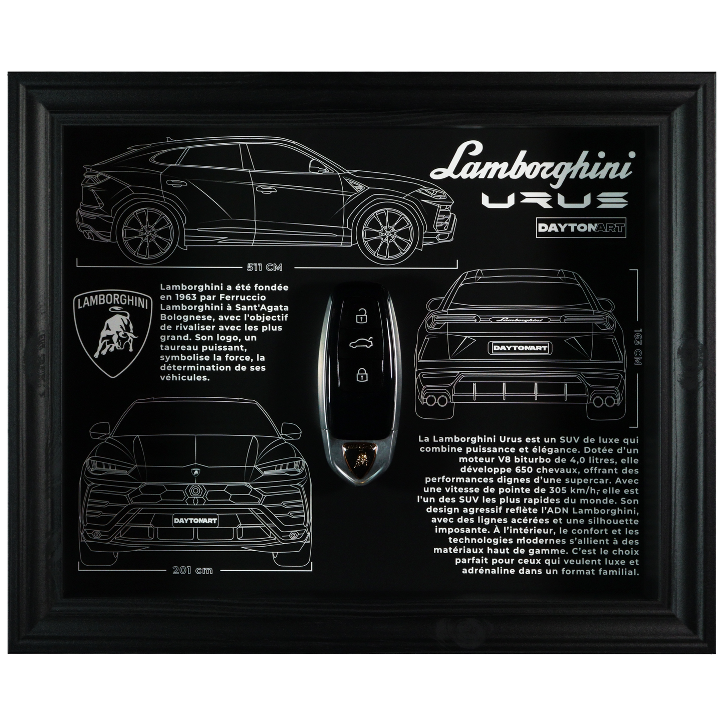 Cadre Lamborghini Urus Fiche Technique
